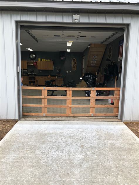 garage door dog gate